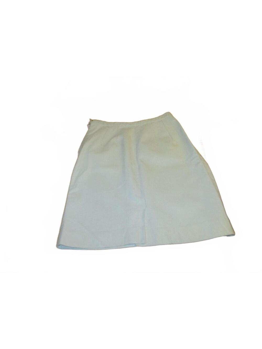 Vintage Samuel Robert White Leather Mini Skirt Size 6 Fits XS